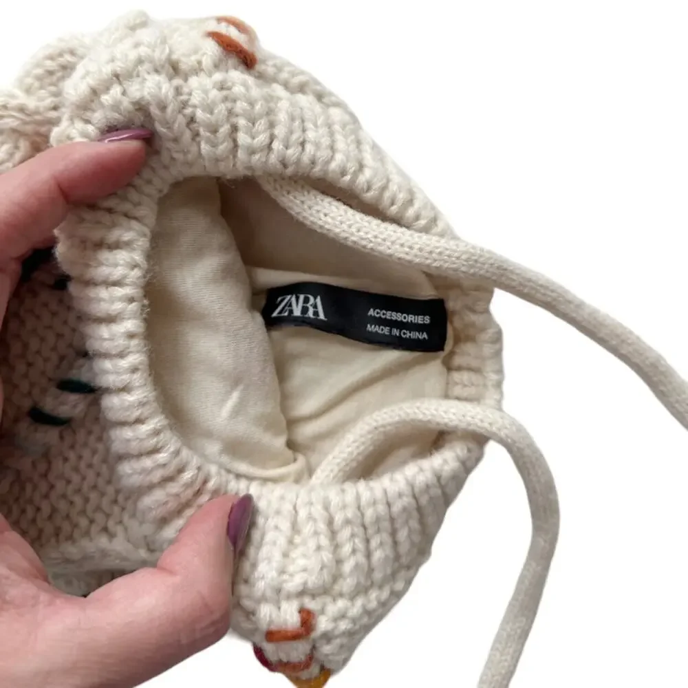 NWT Zara Cable Knit Pom Hat 1-3y